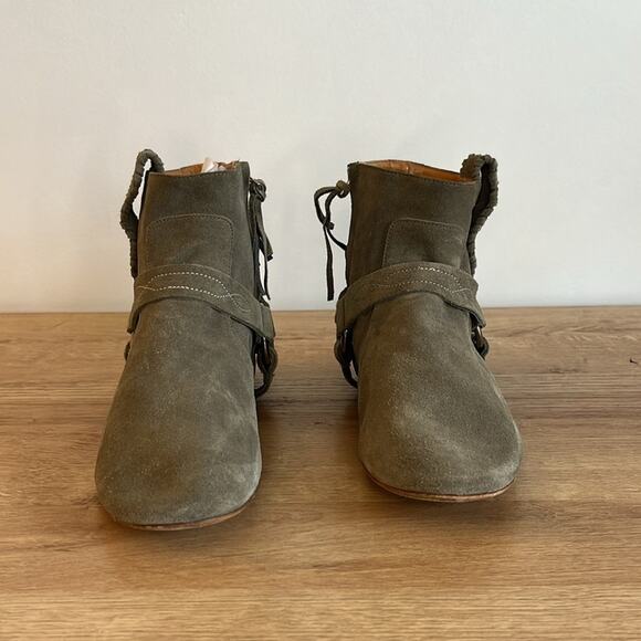 Isabel Marant Etoile Ralf Ankle Boots in Sage Suede Leather Size 39 / US9 Boho - Picture 4 of 6